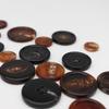 ECYC 10 Pcs 20mm Natural Horn Buttons, 4 Holes Round Horn Buttons Real Buffalo Horn Buttons Craft Sewing Buttons for DIY Crafts Clothing Coats Sewing, Black view 4