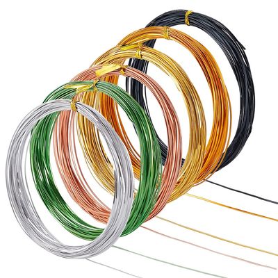 BENECREAT 196Ft 6 Colors Flat Aluminum Wire, 0.5x1mm Multi Colored Cloisonne Enamel Wire for DIY Craft Jewelry Making Wiry Enamel Craft, 32.81 Feet/Roll
