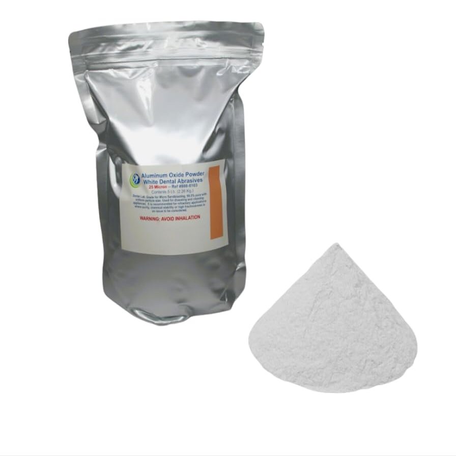 5LB. White Aluminum Oxide - 25 Micron - Resalable Mylar Bag Polishing - 5LB Per Bag
