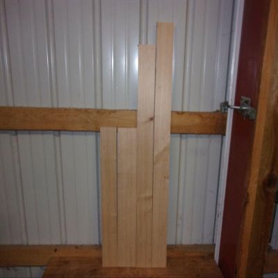 NineTribe Basics 4 Pc Ash Boards Wood Lumber Kiln Dried Flat 3/4"" Thick 1/4 Sawed Unfinished Woodworking Material Untreated for Christmas Holiday Cutout, ?K_1368