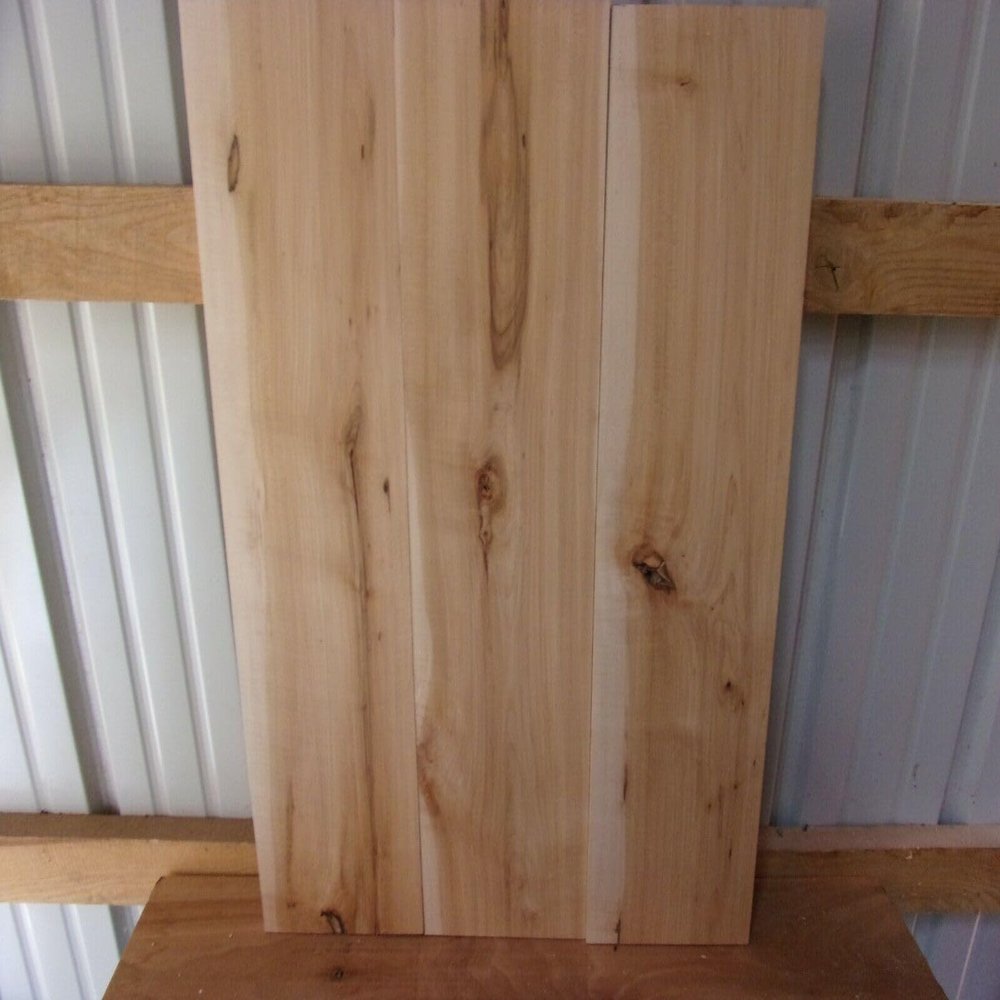 NineTribe Basics 3Pc Hard Maple Lumber Wood Kiln Dried Boards 30 3/16""X 7 11/16""X 3/4"" Unfinished Woodworking Material Untreated for Christmas Holiday Cutout, ?K_1343