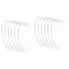PATIKIL 10inch Dream Catcher Rings, 12 Pcs Metal Heart Shape Macrame Wreath Floral Ring Hoop for Home DIY Craft Wedding Wall Hanging Decorations, Silver view 1