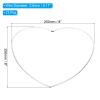 PATIKIL 10inch Dream Catcher Rings, 12 Pcs Metal Heart Shape Macrame Wreath Floral Ring Hoop for Home DIY Craft Wedding Wall Hanging Decorations, Silver view 2