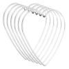 PATIKIL 5inch Dream Catcher Rings, 6 Pcs Metal Heart Shape Macrame Wreath Floral Ring Hoop for Home DIY Craft Wedding Wall Hanging Decorations, Silver view 1