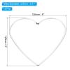 PATIKIL 5inch Dream Catcher Rings, 6 Pcs Metal Heart Shape Macrame Wreath Floral Ring Hoop for Home DIY Craft Wedding Wall Hanging Decorations, Silver view 2