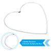 PATIKIL 5inch Dream Catcher Rings, 6 Pcs Metal Heart Shape Macrame Wreath Floral Ring Hoop for Home DIY Craft Wedding Wall Hanging Decorations, Silver view 3