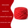 3 Pack Plush Chenille Chunky Yarn 100g (49.2yd) - Fluffy Velvet Yarn Crochet for Blanket Knitting and Crocheting - Baby Yarns for Crocheting Soft - Amigurumi Yarns (Red) view 3