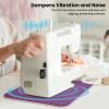2 Sizes Sewing Machine Muffling Mat & Foot Pedal Mat, Reduce Vibrations Noise & Anti Bounce, Non Slip Serger Sewing Machine Mat for Quilting Embroidery, Sewing Machine Pads for Holiday Sewings Present view 3
