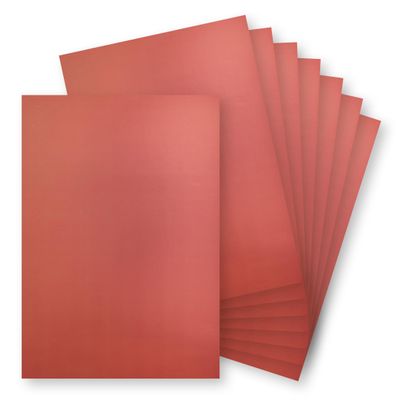 Springboard A4 Mirror Foil Matte Card Sheets - 230gsm Cardstock for Card Making - Mirror Foil Card Compatible w/Die-Cutting Machines - Sparkly Craft Supplies - Rose Gold - 10-Pack