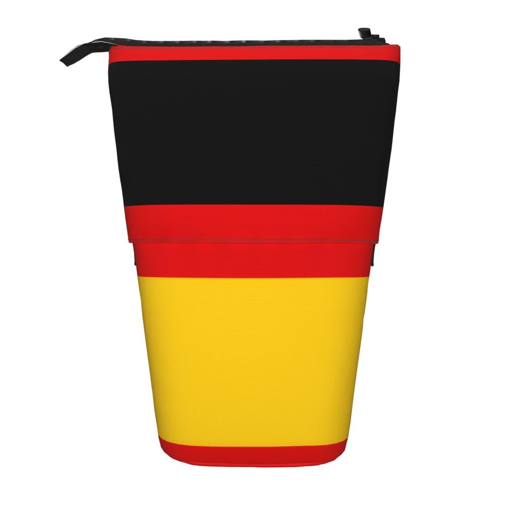 DRTGEDS German flag Standing Stationery Bag telescopic Pen Pouch Holder Makeup Organizer,Pencil Case