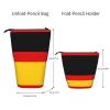 DRTGEDS German flag Standing Stationery Bag telescopic Pen Pouch Holder Makeup Organizer,Pencil Case view 4