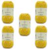 5 Skeins of Sensy Calinia Yarn,%100 Mercerized Giza Cotton Yarn, Amigurumi Yarn, 134 Yards, Gauge 2 Fine (Yellow) view 1