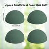 LOKIPA 4 Pack Small Floral Foam Half Ball, Floral Foam Round Half Ball Floral Foam for Artificial Plant Floral Arrangement Wedding Garden Decorations(3.54x1.77inch) view 2