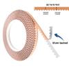 ARTKINGTO Silver Backed Scalloped Copper Foil Tape for Stained Glass, DIY Crafts, Single Small Scalloped Copper Foil view 3
