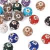 16mm Rhinestone Beads for Jewelry Making, Craftdady 20pcs Polymer Clay Pave Disco Ball Chunky Bubblegum Glitter Glass Crystal Round with Flower Spacer Bead for DIY Earring Bracelets Hang Ornament view 1