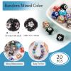 16mm Rhinestone Beads for Jewelry Making, Craftdady 20pcs Polymer Clay Pave Disco Ball Chunky Bubblegum Glitter Glass Crystal Round with Flower Spacer Bead for DIY Earring Bracelets Hang Ornament view 2