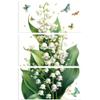 Peacoblue Rub on Transfer Decals for Furniture Crafts 6"x12", 3Pcs Lily of The Valley and Butterfly Waterproof UV DTF Transfer Sticker for Dresser Lingerie Chests Drawer Glass Porcelain Wood Plastic view 1