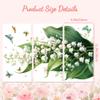 Peacoblue Rub on Transfer Decals for Furniture Crafts 6"x12", 3Pcs Lily of The Valley and Butterfly Waterproof UV DTF Transfer Sticker for Dresser Lingerie Chests Drawer Glass Porcelain Wood Plastic view 2