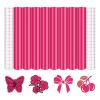 Tintnut Pink Permanent Vinyl - 8 Sheets 12"x10"Deep Ruby Permanent Adhesive Vinyl Sheets Pink Water Proofing Self Sticker for Home Decor view 1