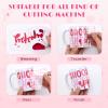 Tintnut Pink Permanent Vinyl - 8 Sheets 12"x10"Deep Ruby Permanent Adhesive Vinyl Sheets Pink Water Proofing Self Sticker for Home Decor view 3