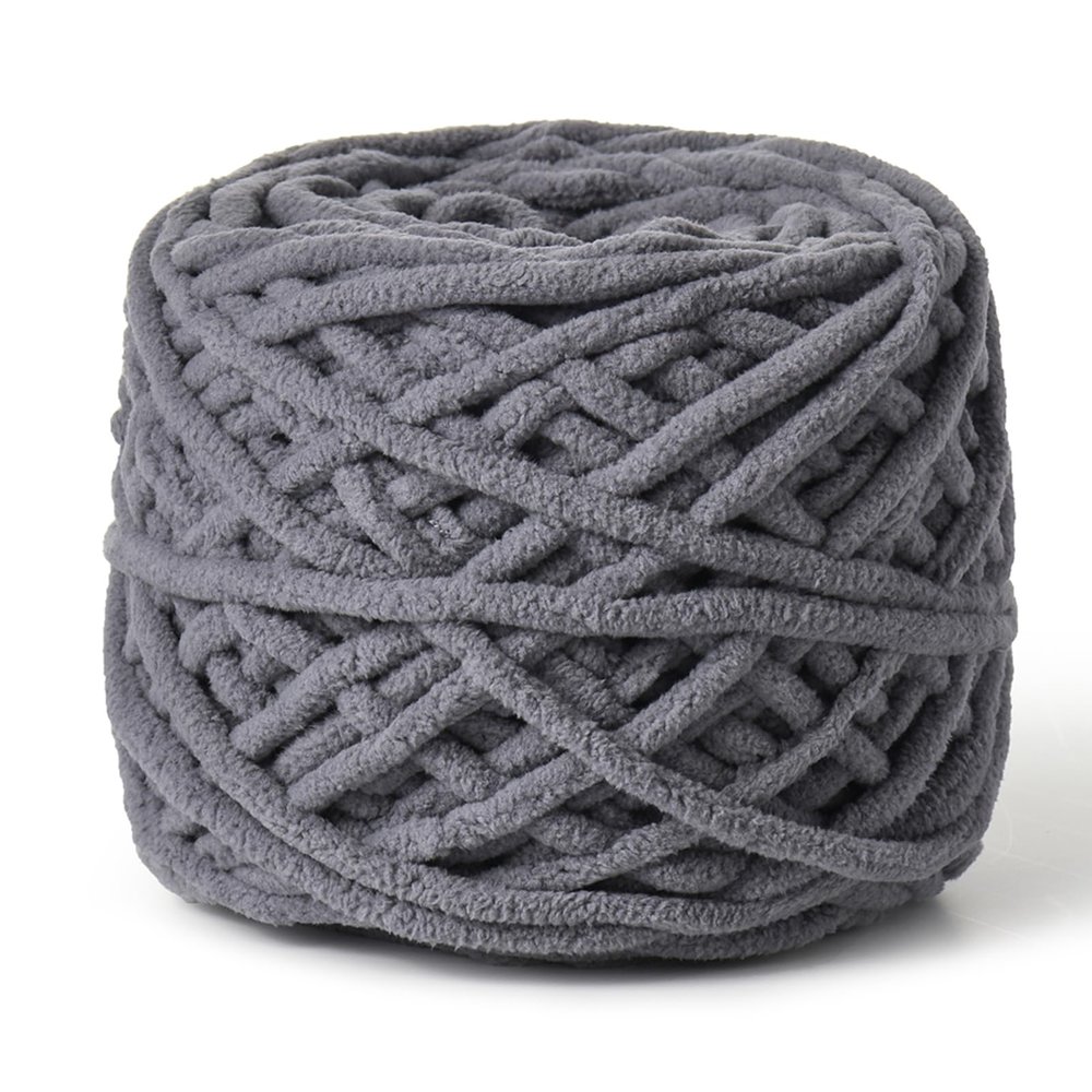 Fluffy Chenille Chunky Yarn for Crocheting 100g(65.6yd) - Baby Yarn for Crocheting Soft - Velvet Yarns for Crochet Blanket - Amigurumi Crochet YarnsGrizzly