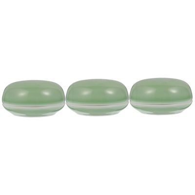TEHAUX 3pcs Ink Paste Container Delicate Porcelain Inkpad Box Embossing Ink Pad Holder