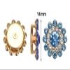 100PCS 14MM Sew on Rhinestones Gems, Flower Gold Claw Rhinestones Glass Crystals Jewelry for Crafting Sewing Clothes Dresses Shoes Belt Decoration Accessories (Turquoise) view 2