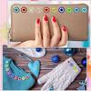 100PCS 14MM Sew on Rhinestones Gems, Flower Gold Claw Rhinestones Glass Crystals Jewelry for Crafting Sewing Clothes Dresses Shoes Belt Decoration Accessories (Turquoise) view 3