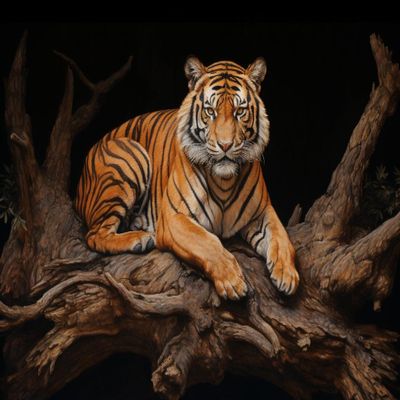 Walluminati Stamped Cross Stitch Kits Full Range of Embroidery Needlework Starter Kits for Beginners Adults 11CT Embroidery Patterns Art Crafts DIY Needlepoint Kits(Animal Tiger,16x20inch)
