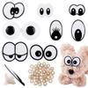 AHADERMAKER 8 Styles Cute Plastic Craft Safety Eyes with Spacer, Doll Craft Eyes, Mixed Color Oval Doll Eye Patch for DIY Sewing Craft Puppet Bear Doll Making view 1