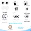 AHADERMAKER 8 Styles Cute Plastic Craft Safety Eyes with Spacer, Doll Craft Eyes, Mixed Color Oval Doll Eye Patch for DIY Sewing Craft Puppet Bear Doll Making view 2