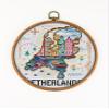 Netherlands Singel Amsterdam Map CS2576 - Counted Cross Stitch KIT#2. Set of Threads, Needles, AIDA Fabric, Needle Threader, Embroidery Clippers and Printed Color Pattern Inside. view 2