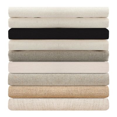 100% Cotton Canvas,Calico & Cotton Linen Mix Fabric for Craft,Paint,Patchwork,Apparel & Light Upholstery.Neotrim Natural Fibres,Eco-Friendly. [100% Cotton Calico GradeB - 10 Meters]