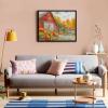 IMLQJES 5D Diamond Painting Kit for Adults - Pumpkin Fall Barn Scene - Fall DIY Diamond Square Diamond Art Kit - Thanksgiving Art for Home Wall Decor 16x20 Inch view 2