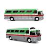NineTribe Basics 1966 GM PD4107 Buffalo Coach - Indiana Motor Bus Company Diecast Model Iconic Replicas Scale 1:87, White view 1