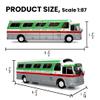 NineTribe Basics 1966 GM PD4107 Buffalo Coach - Indiana Motor Bus Company Diecast Model Iconic Replicas Scale 1:87, White view 2