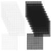 GORGECRAFT 20Pcs Plastic Canvas Sheets 10x10cm Plastic Mesh Sheets White Black Needlepoint Canvas Flexible Mesh Screen Fabric Mat for Embroidery Crafting Knit Crochet Cross-Stitch DIY Yarn Crafts view 1