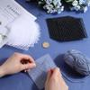 GORGECRAFT 20Pcs Plastic Canvas Sheets 10x10cm Plastic Mesh Sheets White Black Needlepoint Canvas Flexible Mesh Screen Fabric Mat for Embroidery Crafting Knit Crochet Cross-Stitch DIY Yarn Crafts view 3