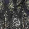 Rowley Sequin Embroidered Mesh Fabric. Lace Netting Material - 52 Inch in Width | Home Decor Navy/Gold Cut by The Yard view 4