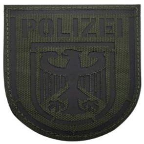 FYJYG Germany Flag DEU Germany Polizei Tactical Morale Badge IR Reflective Patch Military Applique Hook and Loop Armband Patches (color6), large