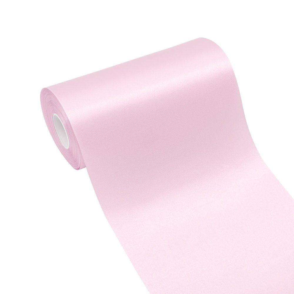 Simplegoal Light Pink Satin Wide Ribbon 6 Inch 25 Yards Fabric Large Silk Ribbon for Gift Wrapping Cutting Ceremony Grand Opening Chair Sash Table Hair Car Bows Sewing Craft