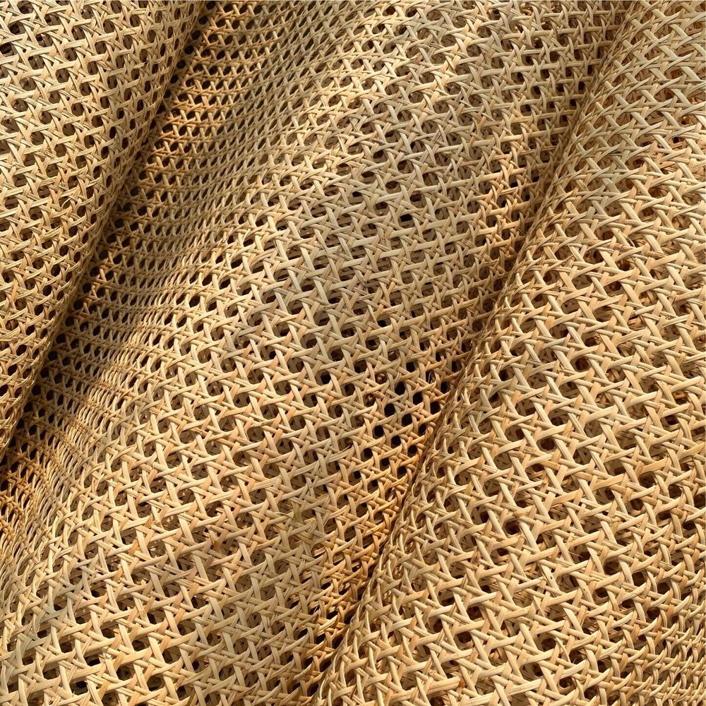 14"(1.2Feet) Width x 8.3 Feet Length Natural Rattan, Cane Webbing, Rattan roll, Large Size Cane Webbing roll Caning Material Fabric Sheet Origin Asia for Furniture Dresser Cabinet Chandelier Chair