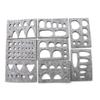 Saccgt 8pcs Wool Felt Mold Needle Felting Craft Stencil Applique Handicraft Shng, As Pic Shows view 1