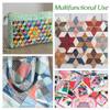 HOODANCOS Quilting Templates Diamond Piecing Shapes 1.77X1.29 Inch Sewing Pattern Stencils 300 Pieces for Beginner Quilting Patchwork DIY Projects view 3