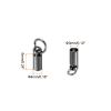 MECCANIXITY 5pcs Cord End Cap 3.5mm ID Lobster Claw Clasp End Caps for Leather Cord, Tassels, Jewelry Making 6mm Length Black view 2