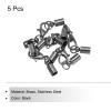 MECCANIXITY 5pcs Cord End Cap 3.5mm ID Lobster Claw Clasp End Caps for Leather Cord, Tassels, Jewelry Making 6mm Length Black view 3