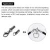 MECCANIXITY 5pcs Cord End Cap 3.5mm ID Lobster Claw Clasp End Caps for Leather Cord, Tassels, Jewelry Making 6mm Length Black view 4