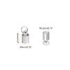 MECCANIXITY 20pcs Cord End Cap 4.5mm ID Lobster Claw Clasp End Caps for Leather Cord, Tassels, Jewelry Making 6mm Length Silver view 2