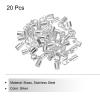 MECCANIXITY 20pcs Cord End Cap 4.5mm ID Lobster Claw Clasp End Caps for Leather Cord, Tassels, Jewelry Making 6mm Length Silver view 3