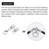 MECCANIXITY 20pcs Cord End Cap 4.5mm ID Lobster Claw Clasp End Caps for Leather Cord, Tassels, Jewelry Making 6mm Length Silver view 4